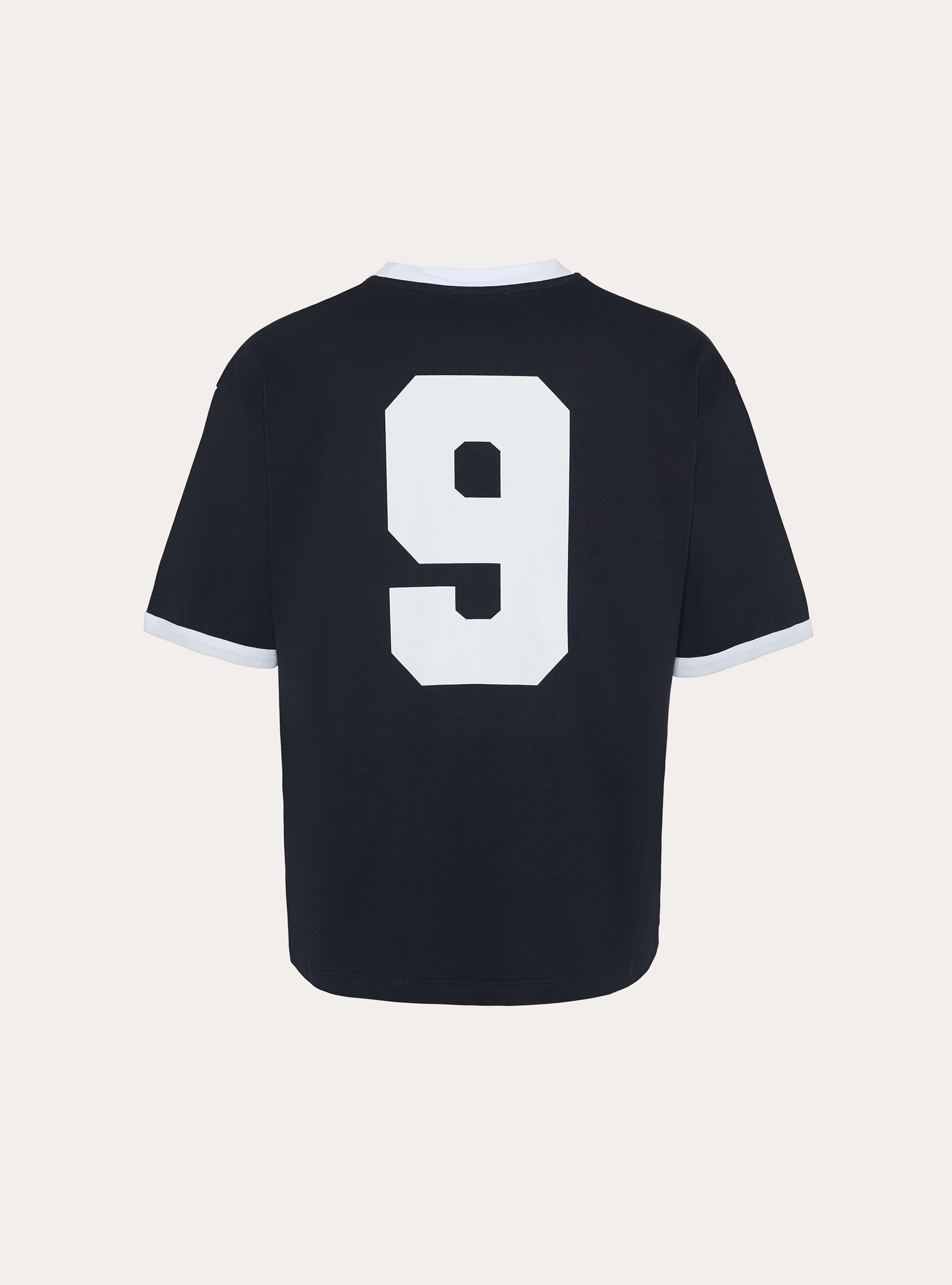 T-shirt boxy fit con stampa mondiali, NA1 NAVY DARK